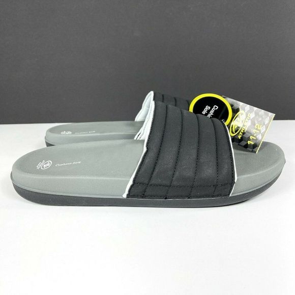 Athletic Works Dual Density Women's Size 11-12 Slides Flip Flops Sandals Black - Picture 1 of 8
